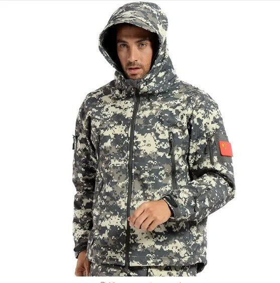 New TAD Gear Tactical Softshell Camouflage Outdoor HIiking Jacket Men Army Sport Waterproof Hunting Clothes Military Jacket